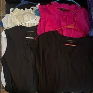 Elegant Women's Blouse Collection - Black, Pink, White, Gray